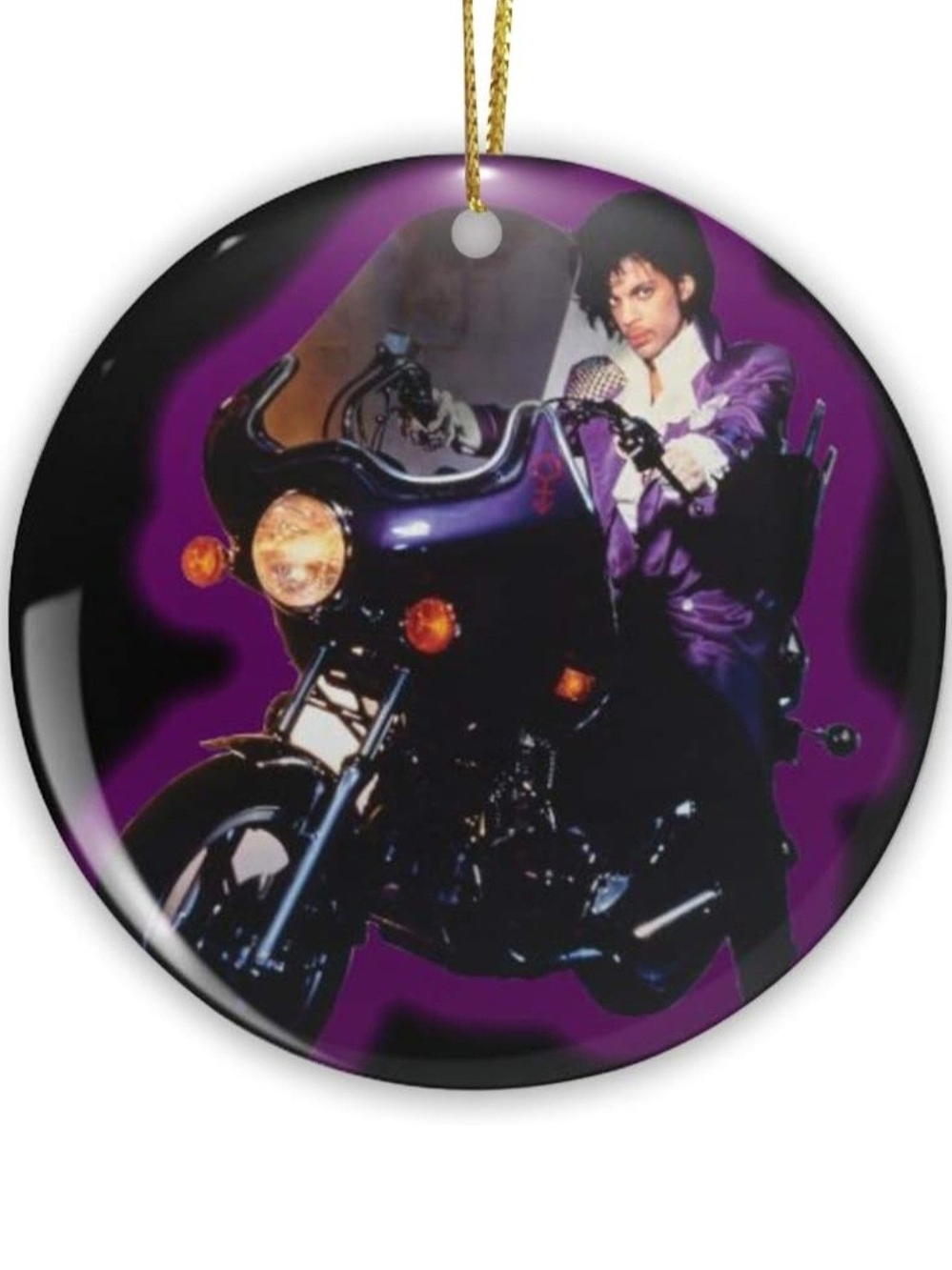 Purple Rain Prince Motorcycle Decorative Ornament
